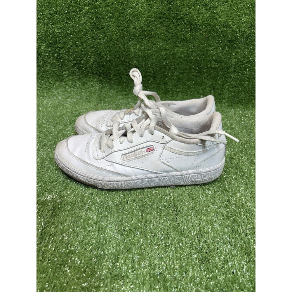 Reebok Club C 85 Womens Sz 6.5 White Gum Athletic Leather Walking Shoes Sneakers
